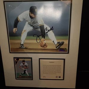 Jay Bell Autographed Pittsburgh Pirated Signed 8x10 in a matted Collage Authenti